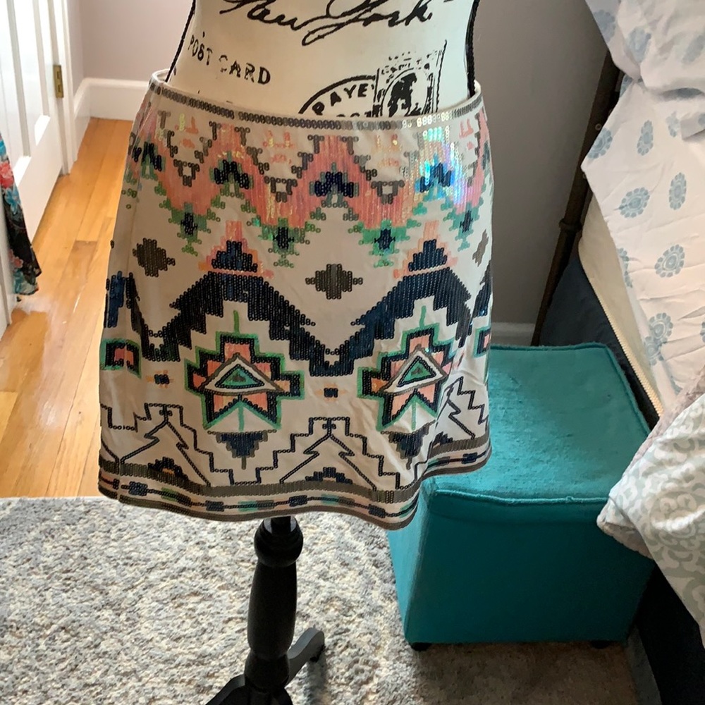 Express sequin mini skirt